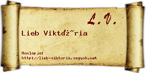 Lieb Viktória névjegykártya