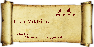 Lieb Viktória névjegykártya